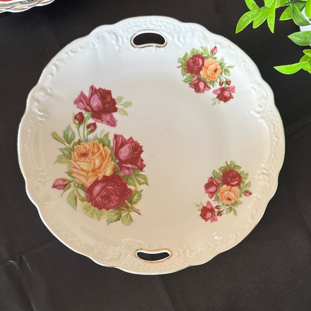 Floral Porcelain Serving Platter